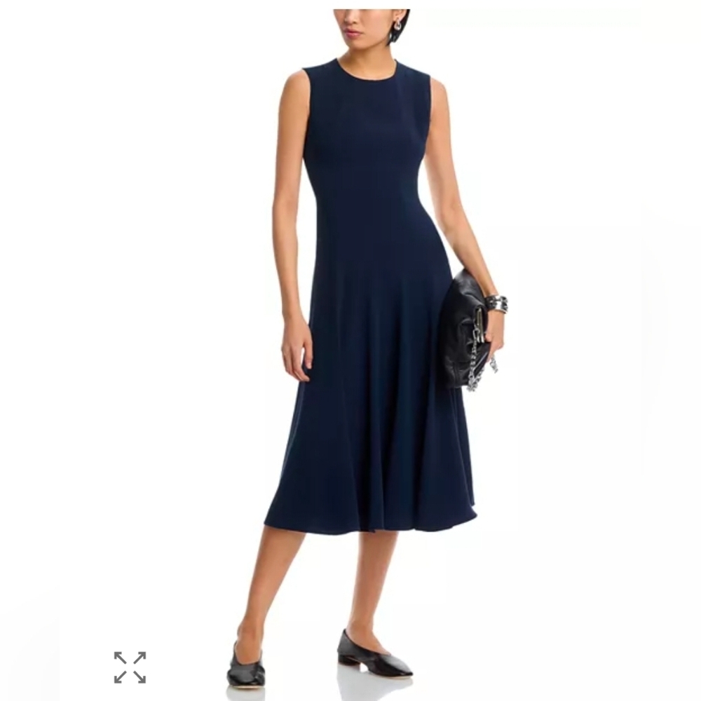 Kobi Halperin Navy Sleeveless Midi Dress